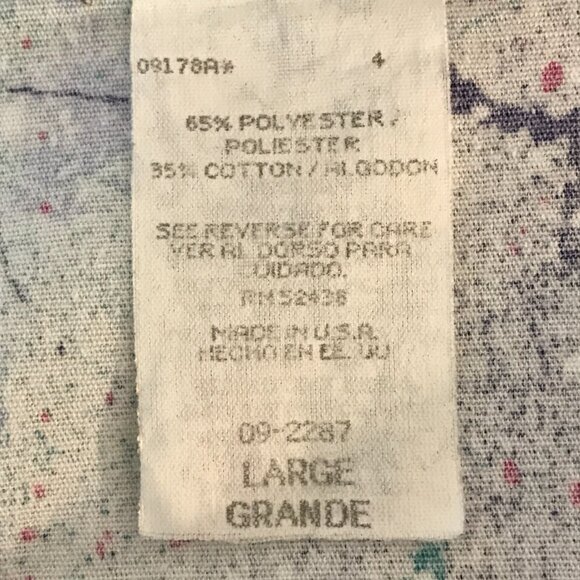 Sunshine Alley Adult Large Multicolor Long Sleeve Snap Button Scrub Jacket - Picture 9 of 10